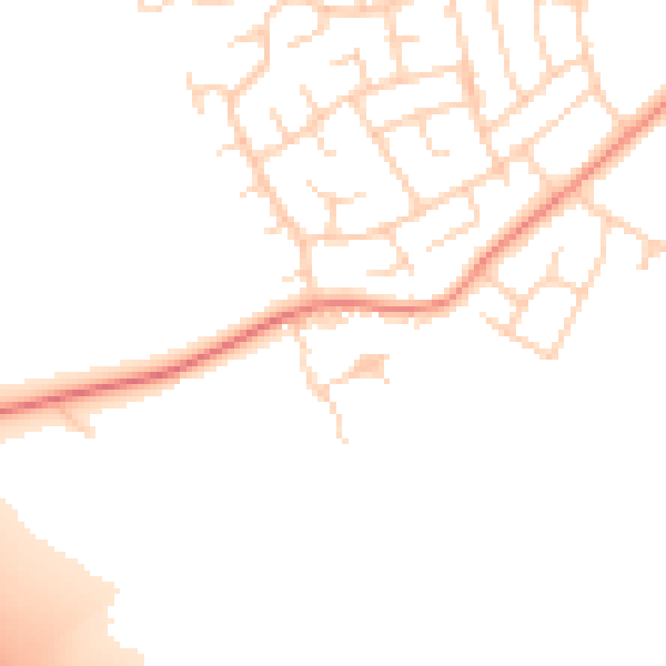 Daytime road noise heatmap for DN5 7TW