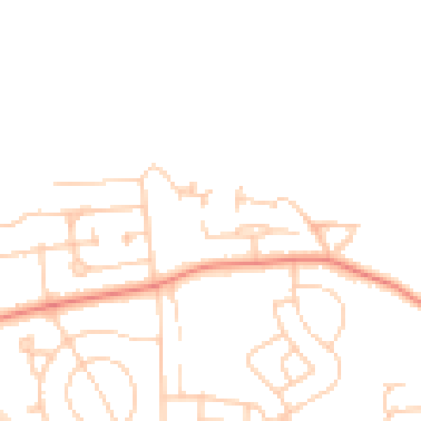 Daytime road noise heatmap for DN5 7XU