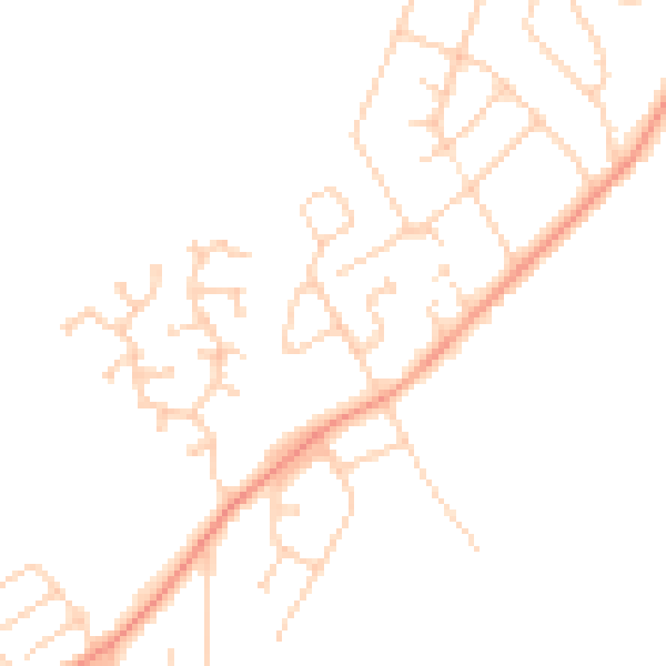 Daytime road noise heatmap for DN5 8BS