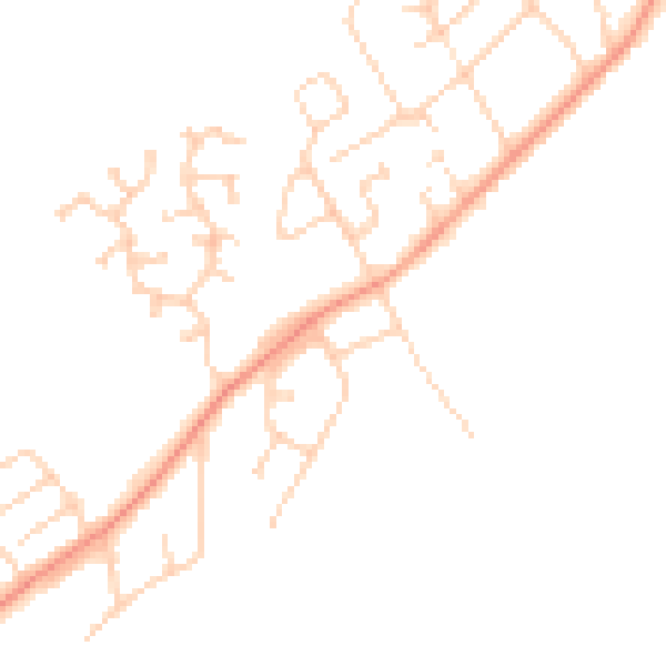 Daytime road noise heatmap for DN5 8DE