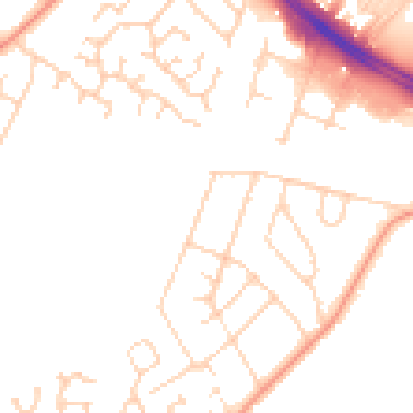 Daytime road noise heatmap for DN5 8ED