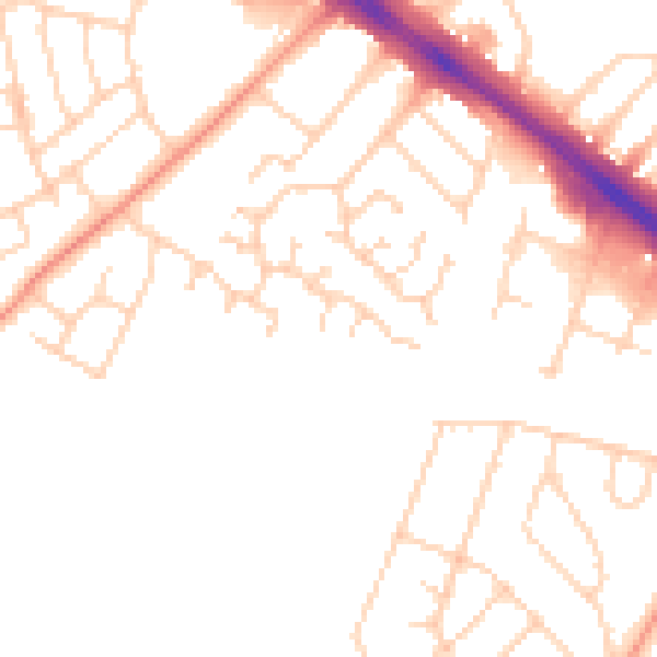 Daytime road noise heatmap for DN5 8HE