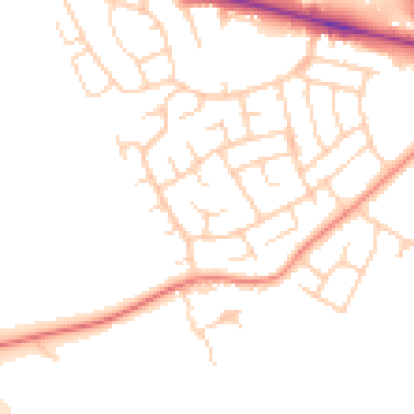 Daytime road noise heatmap for DN5 8LR