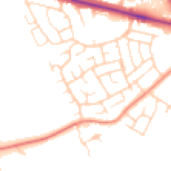 Daytime road noise heatmap for DN5 8UA