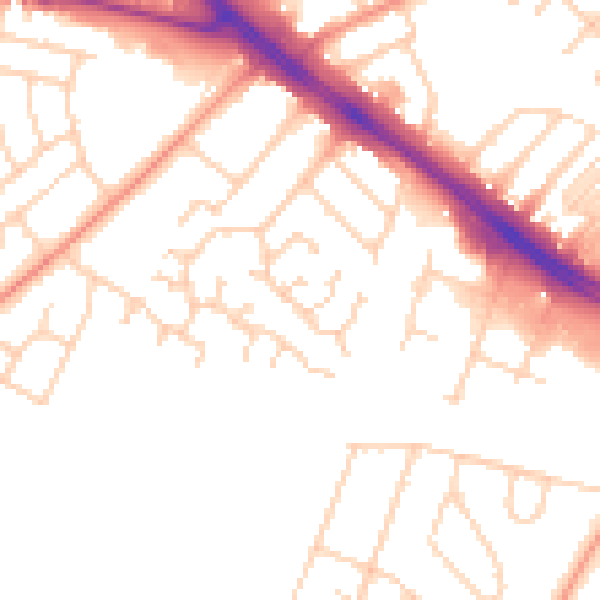 Daytime road noise heatmap for DN5 8UL