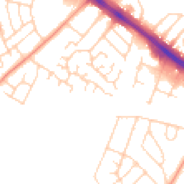 Daytime road noise heatmap for DN5 8XF