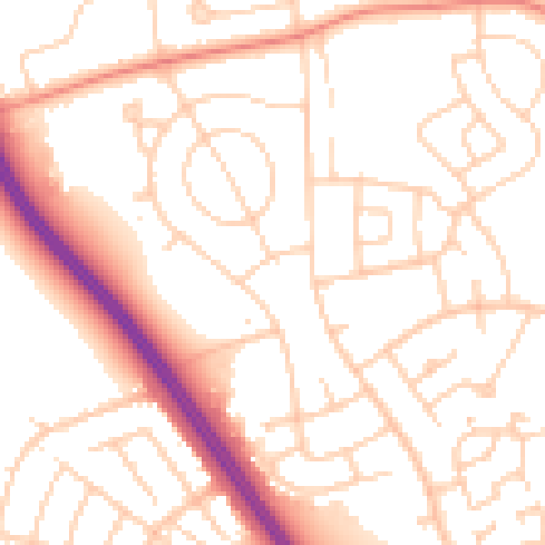 Daytime road noise heatmap for DN5 9HA