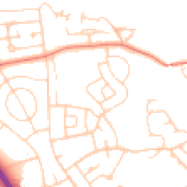 Daytime road noise heatmap for DN5 9JU