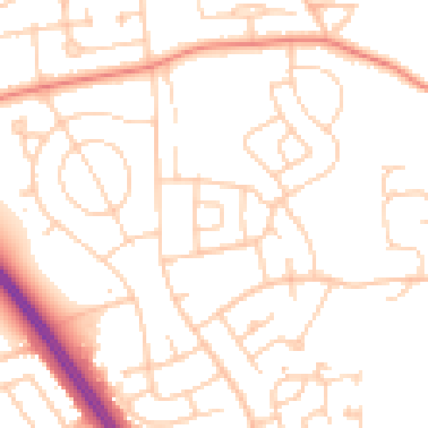 Daytime road noise heatmap for DN5 9LA
