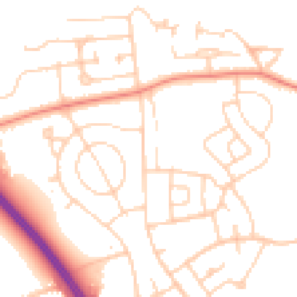Daytime road noise heatmap for DN5 9LG