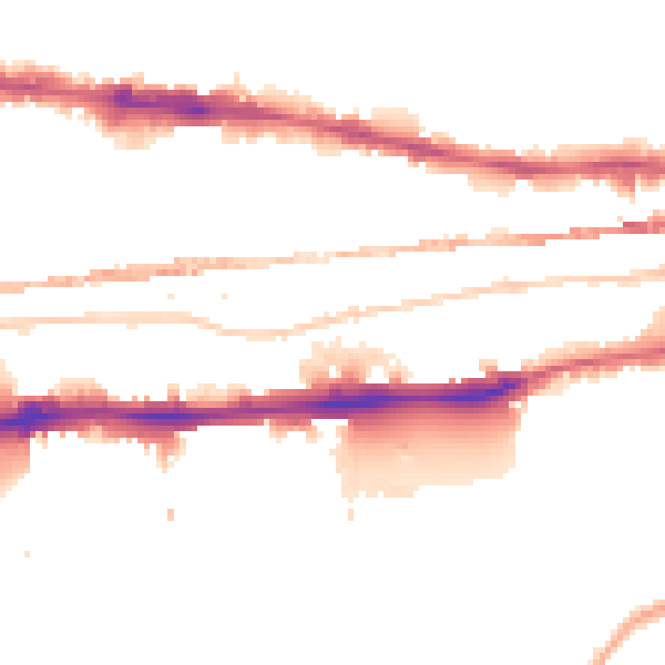 Night-time road noise heatmap for E1 0AF