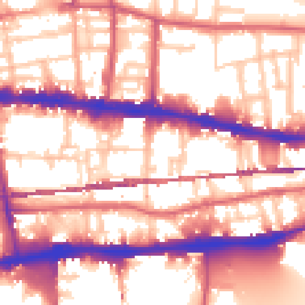 Daytime road noise heatmap for E1 0AY
