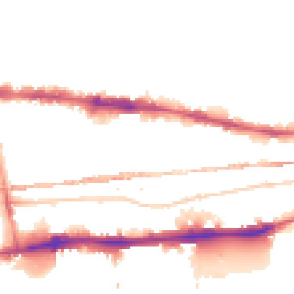Night-time road noise heatmap for E1 0AY