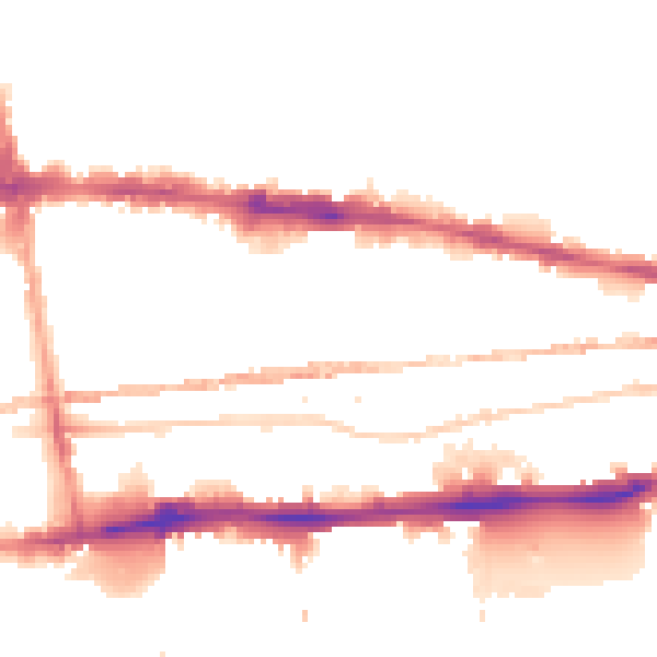 Night-time road noise heatmap for E1 0AZ