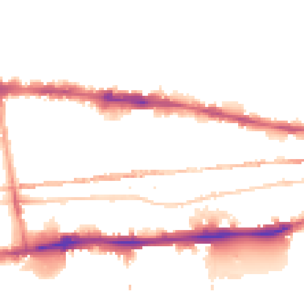 Night-time road noise heatmap for E1 0BA