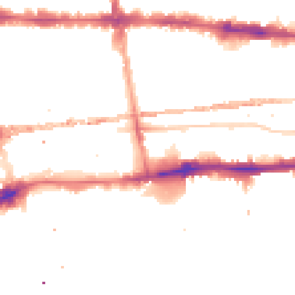 Night-time road noise heatmap for E1 0BH