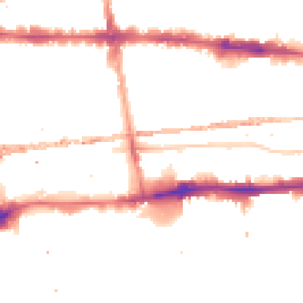 Night-time road noise heatmap for E1 0BL