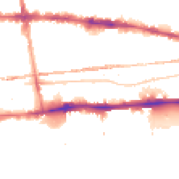 Night-time road noise heatmap for E1 0BS