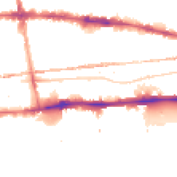Night-time road noise heatmap for E1 0BT