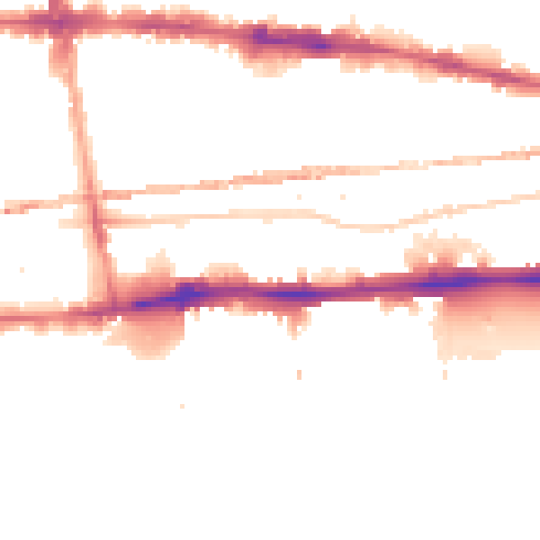 Night-time road noise heatmap for E1 0BU