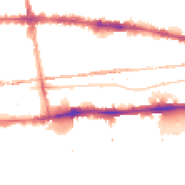Night-time road noise heatmap for E1 0BW