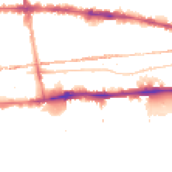 Night-time road noise heatmap for E1 0DA
