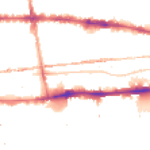 Night-time road noise heatmap for E1 0DE