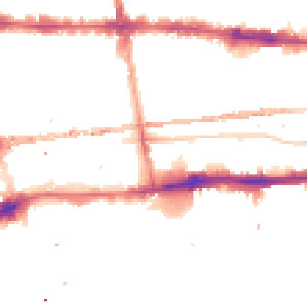 Night-time road noise heatmap for E1 0DG