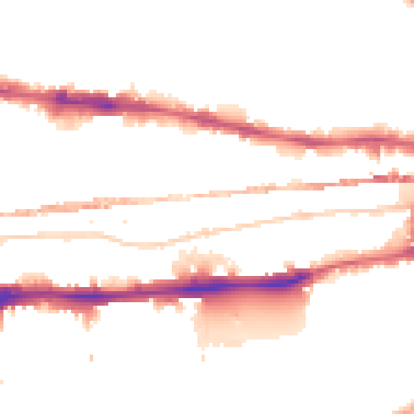 Night-time road noise heatmap for E1 0DZ