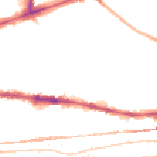 Night-time road noise heatmap for E1 0PG