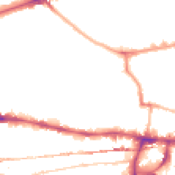 Night-time road noise heatmap for E1 0QW