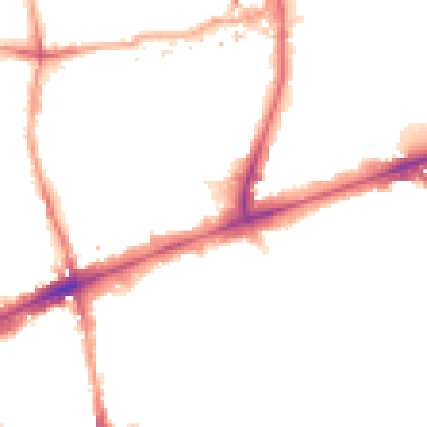 Night-time road noise heatmap for E1 1BW