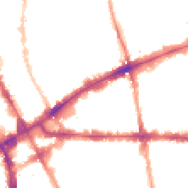 Night-time road noise heatmap for E1 1JU
