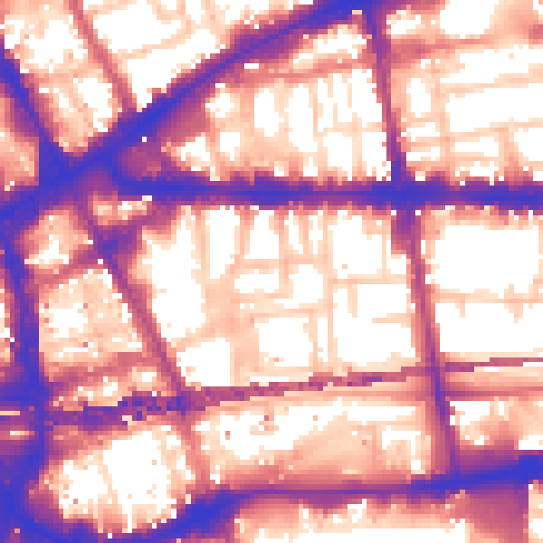 Daytime road noise heatmap for E1 1PR
