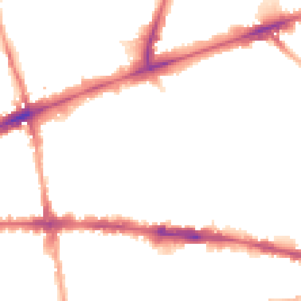 Night-time road noise heatmap for E1 2EP