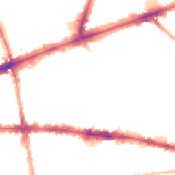 Night-time road noise heatmap for E1 2HA