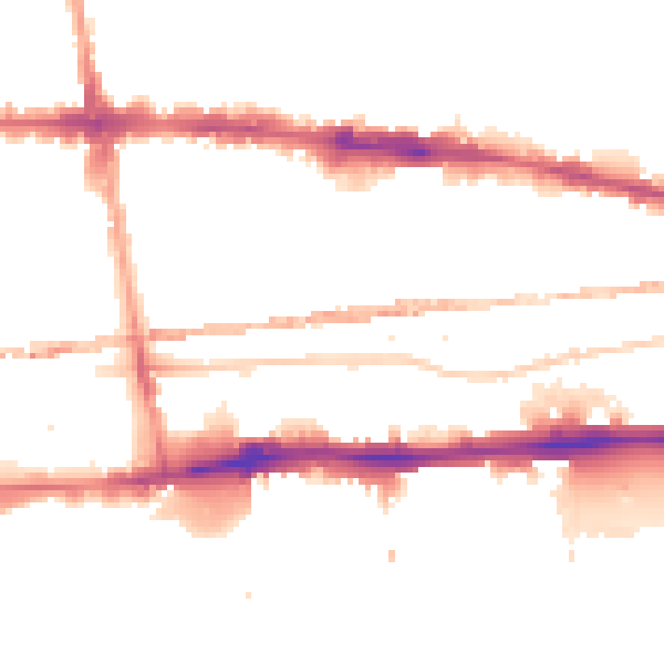 Night-time road noise heatmap for E1 2QE