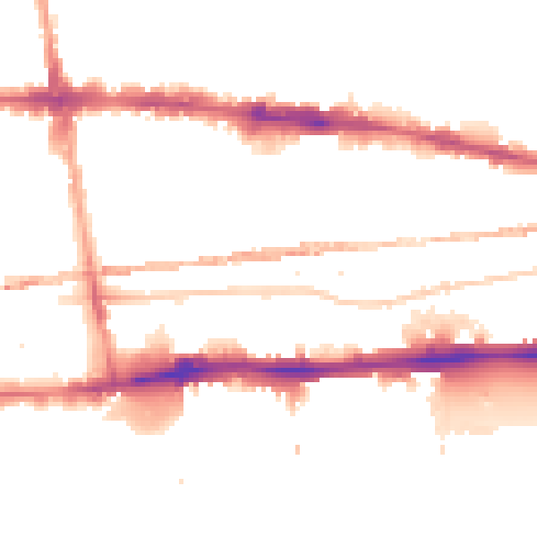 Night-time road noise heatmap for E1 2QG