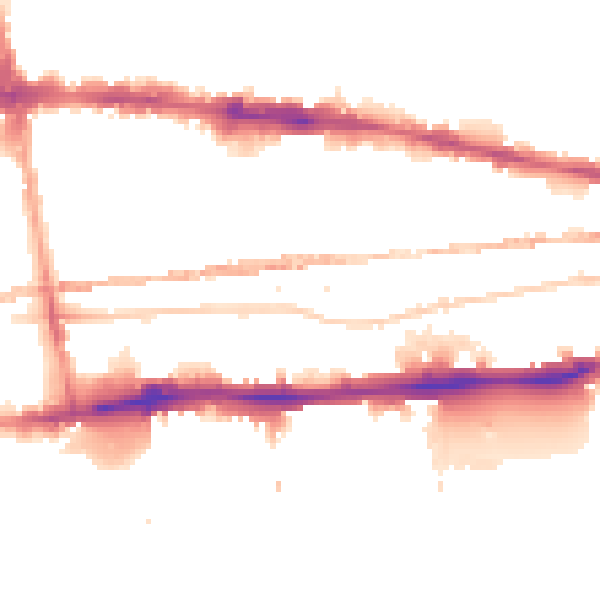 Night-time road noise heatmap for E1 2QJ