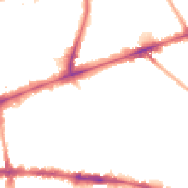 Night-time road noise heatmap for E1 3AZ