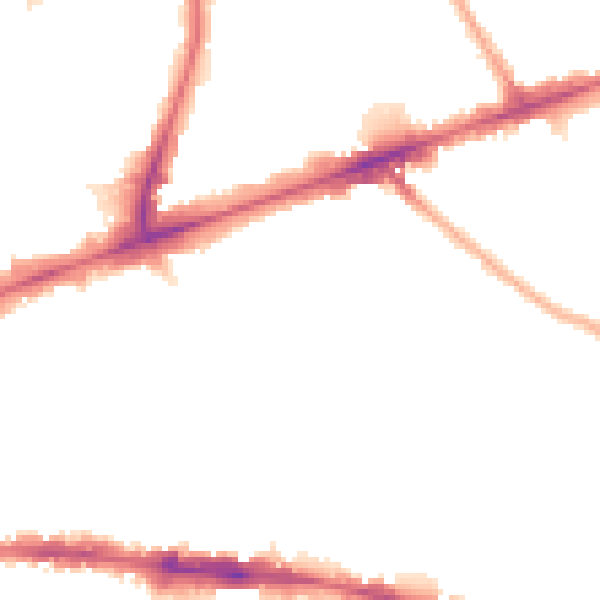 Night-time road noise heatmap for E1 3BW