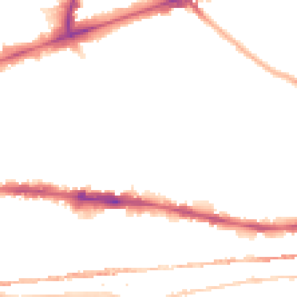 Night-time road noise heatmap for E1 3HB