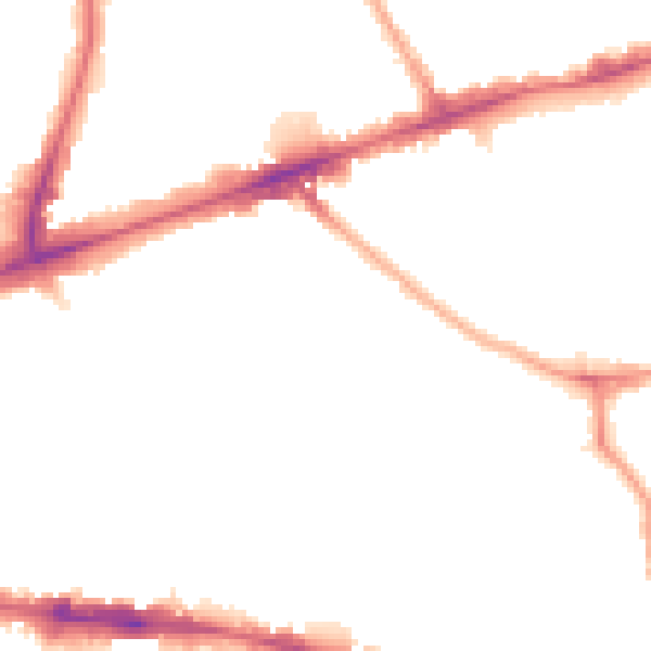 Night-time road noise heatmap for E1 3HY