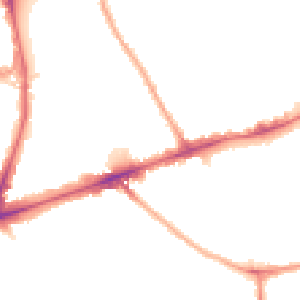 Night-time road noise heatmap for E1 4AW