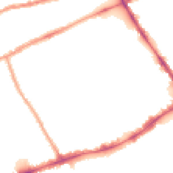 Night-time road noise heatmap for E1 4BZ