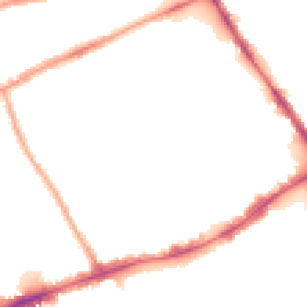 Night-time road noise heatmap for E1 4DR