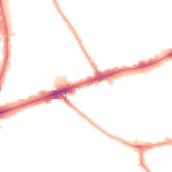 Night-time road noise heatmap for E1 4LJ