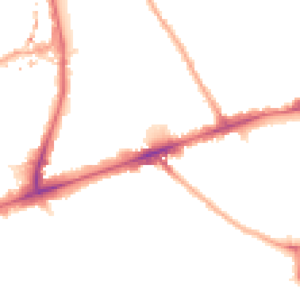 Night-time road noise heatmap for E1 4UJ