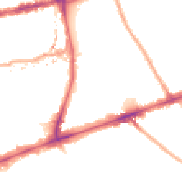 Night-time road noise heatmap for E1 4UZ