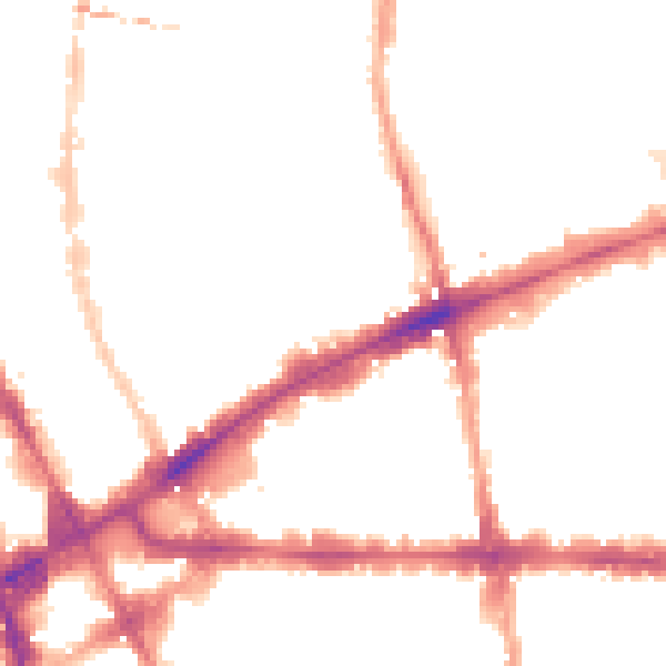 Night-time road noise heatmap for E1 5AQ